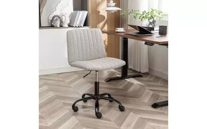 Chaise de bureau ergonomique pivotante à 360° TUYOHW, réglable en hauteur, en tissu, avec rembourrage en mousse épaisse et base métallique robuste