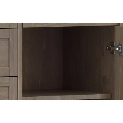Cantina Bois massif 54 pouces de large Buffet rectangulaire de style transitionnel Marron fumé