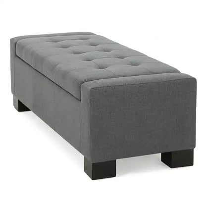 Banc ottoman de rangement Zeus & Ruta Gray pour salon, bureau et chambre à coucher