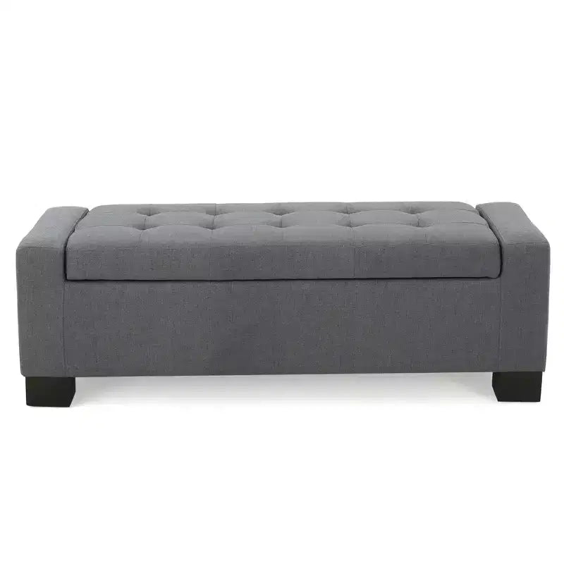 Banc ottoman de rangement Zeus & Ruta Gray pour salon, bureau et chambre à coucher