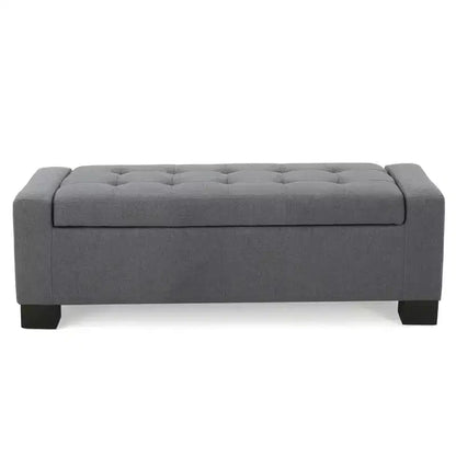 Banc ottoman de rangement Zeus & Ruta Gray pour salon, bureau et chambre à coucher