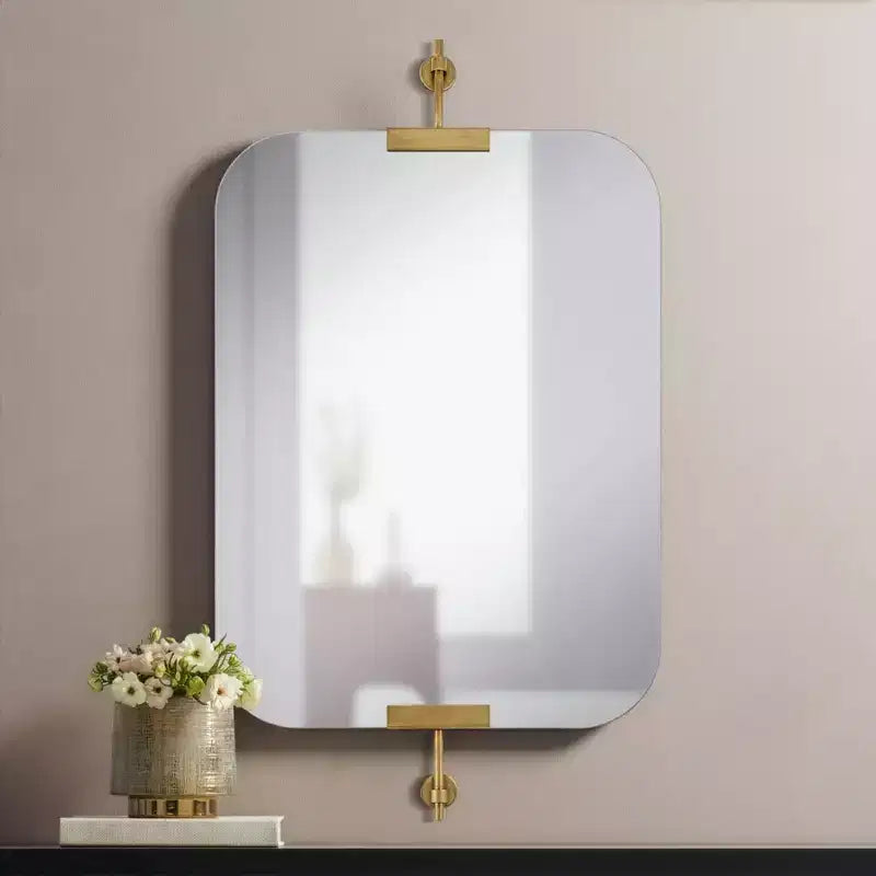 Miroir mural Uttermost Penbrook 24x42 à bords polis Or chaud