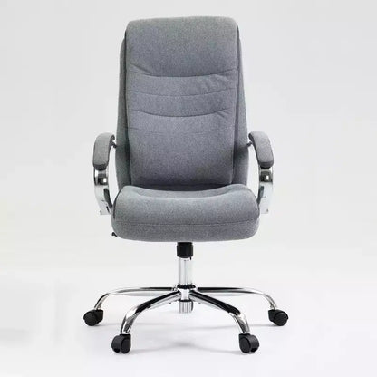 TUYOHW Chaises de Bureau Confortables en Peluche avec Cadre en Acier Robuste, Chaise d'Ordinateur Pivotante en Coton, Dossier Haut et Douce pour la Peau, Chaise PC Ergonomique