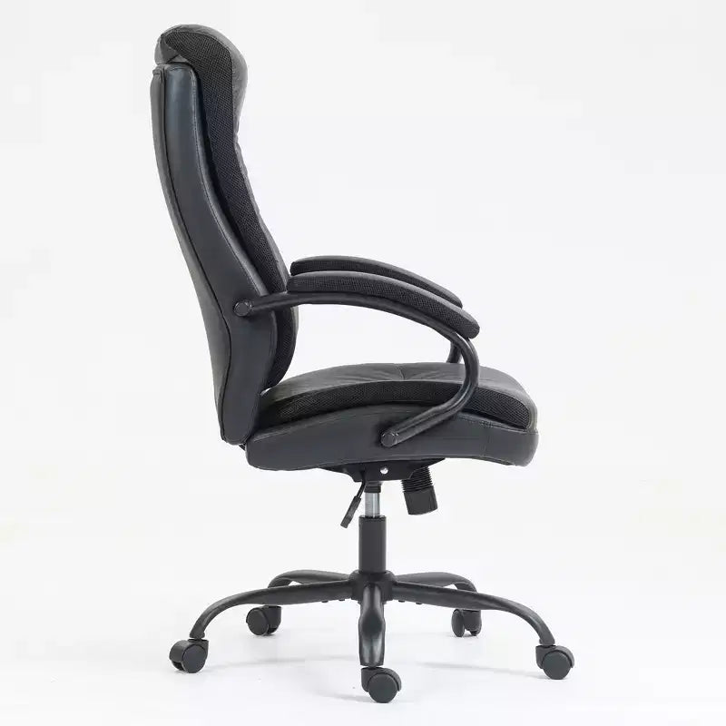 TUYOHW Chaises de Bureau Confortables en Peluche avec Cadre en Acier Robuste, Chaise d'Ordinateur Pivotante en Coton, Dossier Haut et Douce pour la Peau, Chaise PC Ergonomique