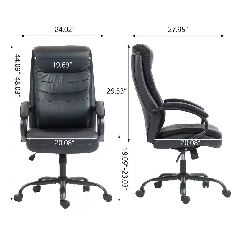 TUYOHW Chaises de Bureau Confortables en Peluche avec Cadre en Acier Robuste, Chaise d'Ordinateur Pivotante en Coton, Dossier Haut et Douce pour la Peau, Chaise PC Ergonomique