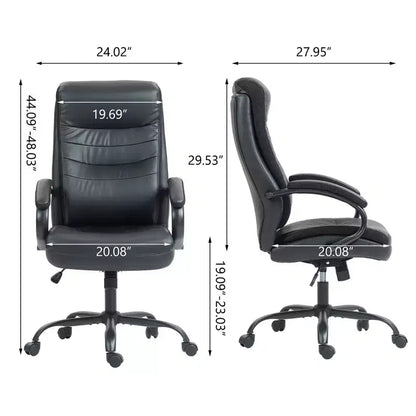 TUYOHW Chaises de Bureau Confortables en Peluche avec Cadre en Acier Robuste, Chaise d'Ordinateur Pivotante en Coton, Dossier Haut et Douce pour la Peau, Chaise PC Ergonomique