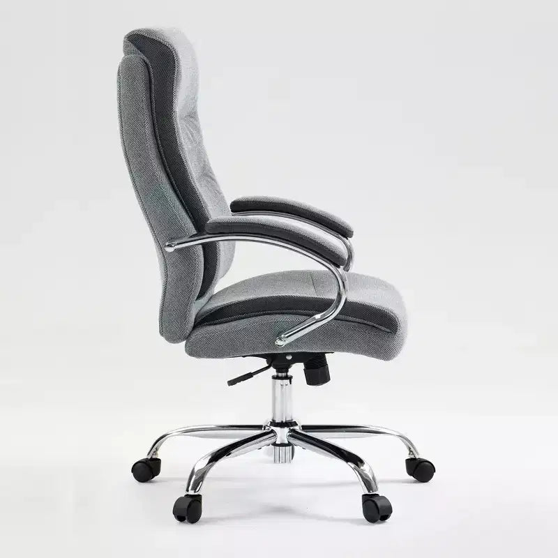 TUYOHW Chaises de Bureau Confortables en Peluche avec Cadre en Acier Robuste, Chaise d'Ordinateur Pivotante en Coton, Dossier Haut et Douce pour la Peau, Chaise PC Ergonomique
