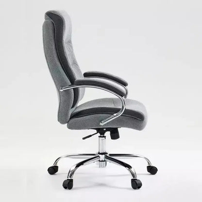 TUYOHW Chaises de Bureau Confortables en Peluche avec Cadre en Acier Robuste, Chaise d'Ordinateur Pivotante en Coton, Dossier Haut et Douce pour la Peau, Chaise PC Ergonomique