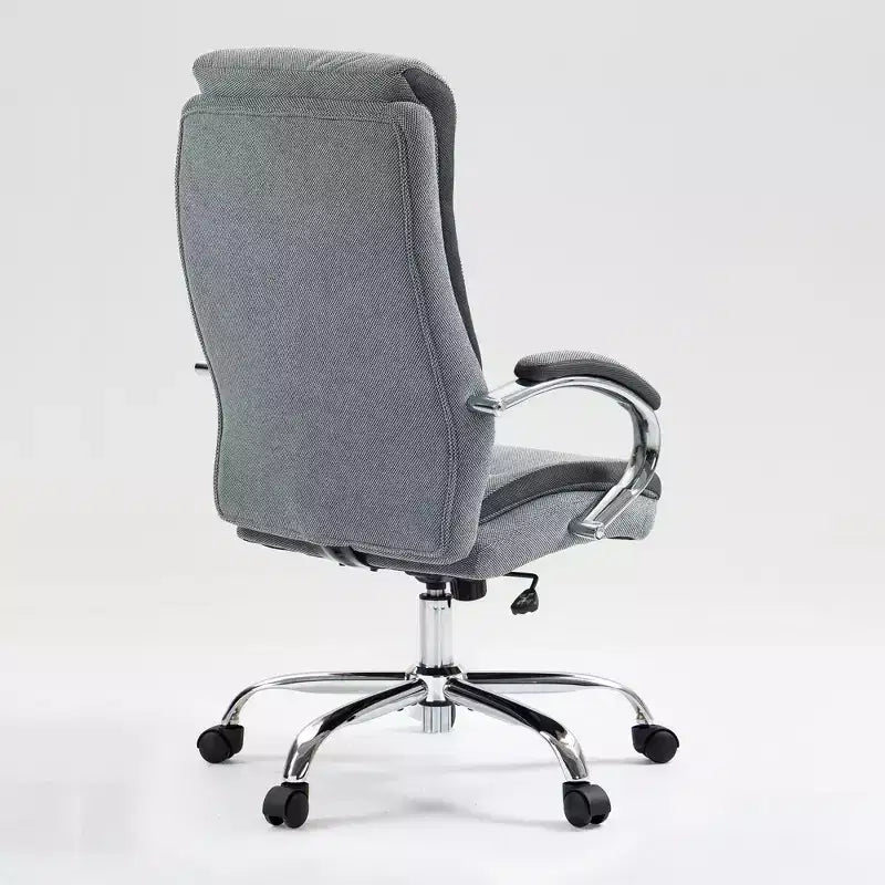 TUYOHW Chaises de Bureau Confortables en Peluche avec Cadre en Acier Robuste, Chaise d'Ordinateur Pivotante en Coton, Dossier Haut et Douce pour la Peau, Chaise PC Ergonomique