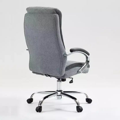 TUYOHW Chaises de Bureau Confortables en Peluche avec Cadre en Acier Robuste, Chaise d'Ordinateur Pivotante en Coton, Dossier Haut et Douce pour la Peau, Chaise PC Ergonomique