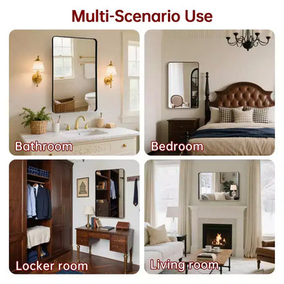 Miroir mural bidirectionnel SUMERAIN, 61x91 cm, Miroir de salle de bain noir pour salon, chambre, salle de bain, entrée