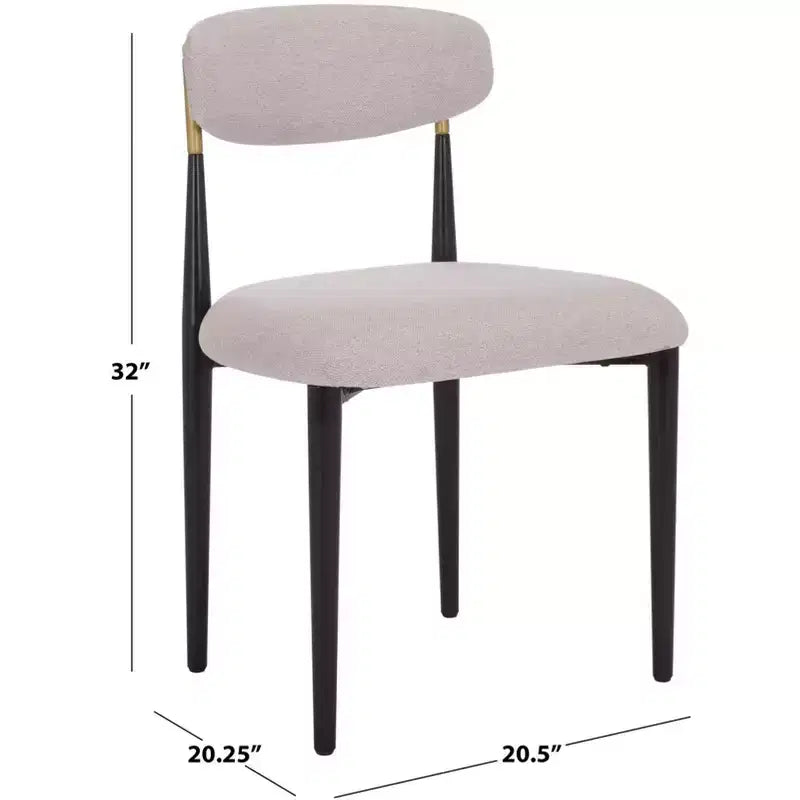 Chaise de salle à manger Covelle - Lot de 2 - DCH6400 - Noir Or/Gris tourterelle - Safavieh