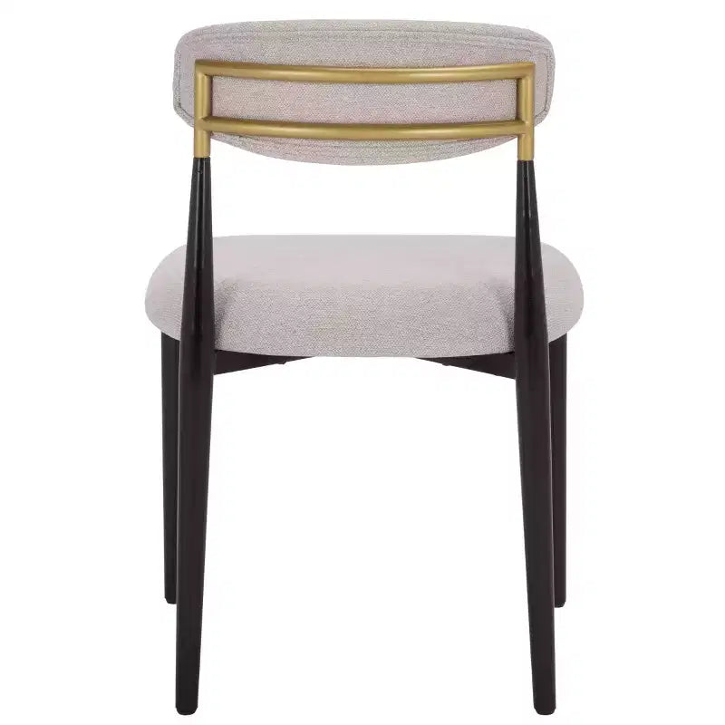 Chaise de salle à manger Covelle - Lot de 2 - DCH6400 - Noir Or/Gris tourterelle - Safavieh