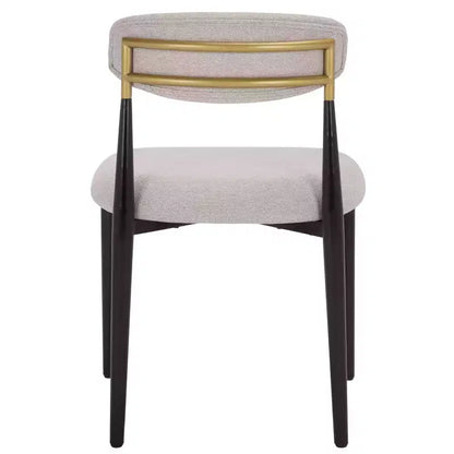 Chaise de salle à manger Covelle - Lot de 2 - DCH6400 - Noir Or/Gris tourterelle - Safavieh