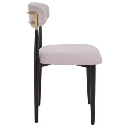 Chaise de salle à manger Covelle - Lot de 2 - DCH6400 - Noir Or/Gris tourterelle - Safavieh