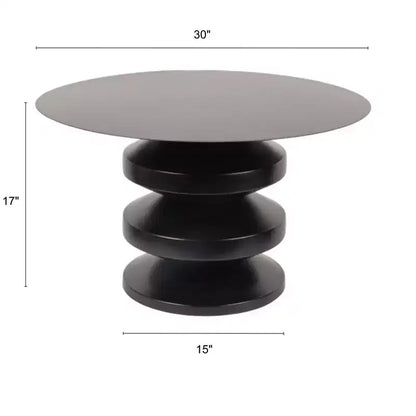 Table basse Storied Home en bois de manguier, finition noyer