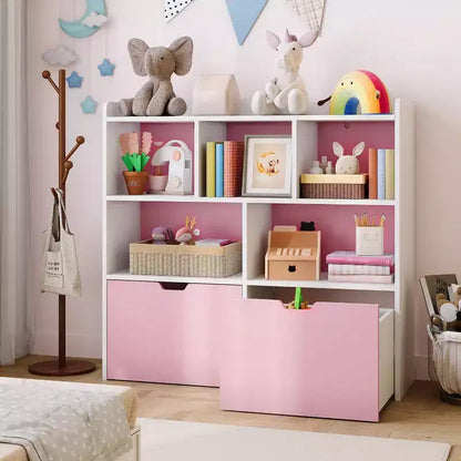 Organisateur de rangement pour jouets, étagère à livres pour enfants, armoire de rangement pour jouets, bibliothèque pour tout-petits pour chambre d'enfant, chambre à coucher, chambre de bébé, salon