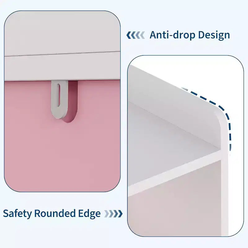 Organisateur de rangement pour jouets, étagère à livres pour enfants, armoire de rangement pour jouets, bibliothèque pour tout-petits pour chambre d'enfant, chambre à coucher, chambre de bébé, salon