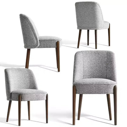 Ensemble de salle à manger moderne 5 pièces pour 4 personnes, table ronde anthracite avec 4 chaises de salle à manger rembourrées avec pieds en bois pour salle à manger ou ferme-Panipeachy