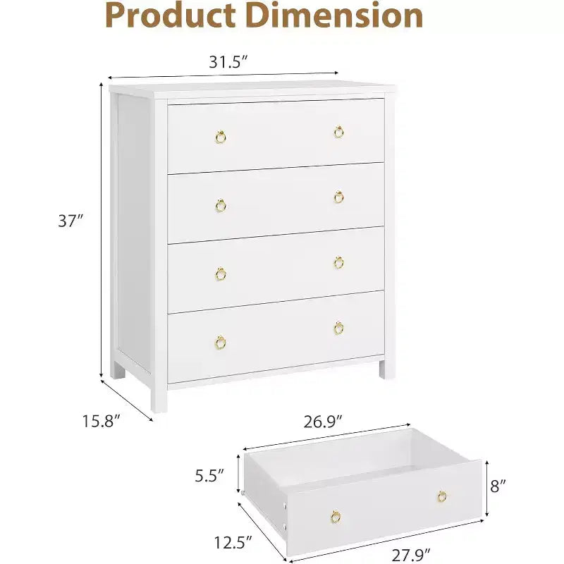 Commode en rotin pour chambre à coucher, commode de 94 cm de haut pour placard avec 4 tiroirs en rotin, commode avec armoire de rangement pour vêtements, pour chambre à coucher