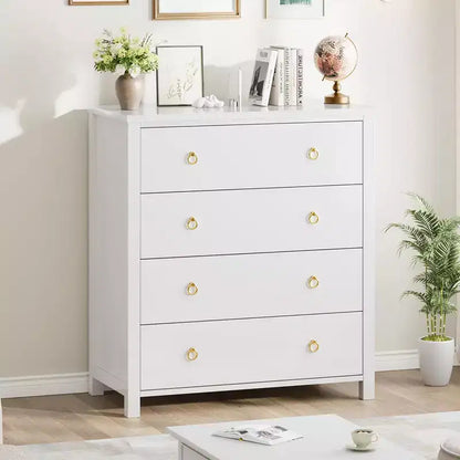 Commode en rotin pour chambre à coucher, commode de 94 cm de haut pour placard avec 4 tiroirs en rotin, commode avec armoire de rangement pour vêtements, pour chambre à coucher