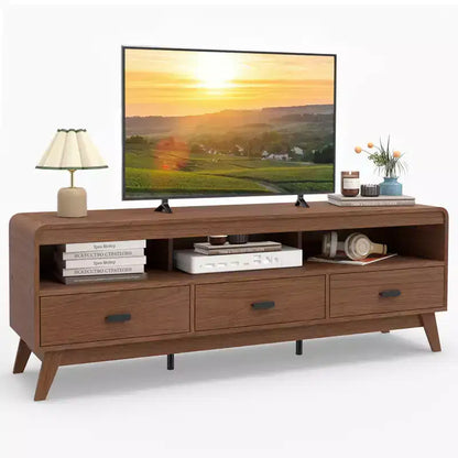 Costway TV Stand for TVs up to 70'' Mid Century Modern Entertainment Center TV Cabinet