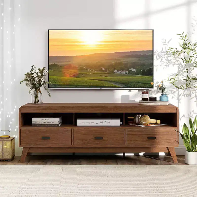 Meuble TV Costway pour téléviseurs jusqu'à 70'' Meuble TV Rétro Meuble de Rangement