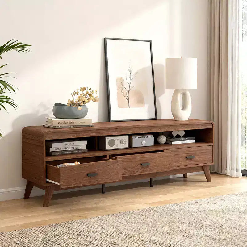 Meuble TV Costway pour téléviseurs jusqu'à 70'' Meuble TV Rétro Meuble de Rangement