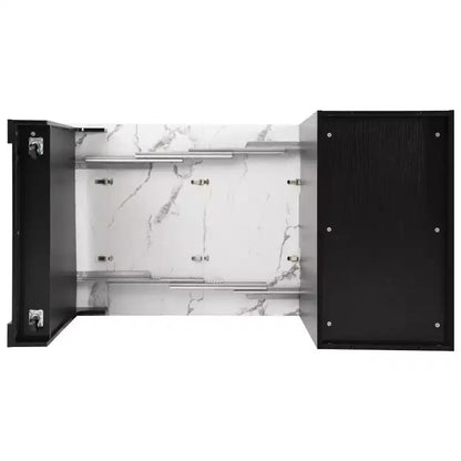 Îlot de cuisine moderne avec table à manger extensible, table de rangement de cuisine peu encombrante pour cuisine ou salle à manger-Panipeachy