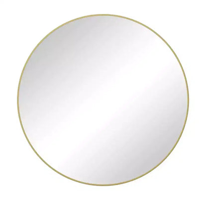 Grand miroir mural rond de 48 pouces, miroir décoratif moderne en métal pour salon, cheminée - Panipeachy