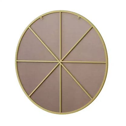 Grand miroir mural rond de 48 pouces, miroir décoratif moderne en métal pour salon, cheminée - Panipeachy