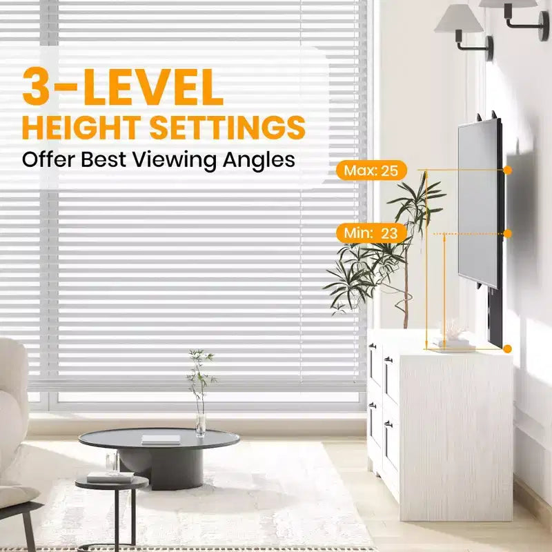 Meuble TV avec support et 4 tiroirs de rangement pour salon, chambre à coucher, compatible avec les téléviseurs de 32/45/55/65/75/80 pouces