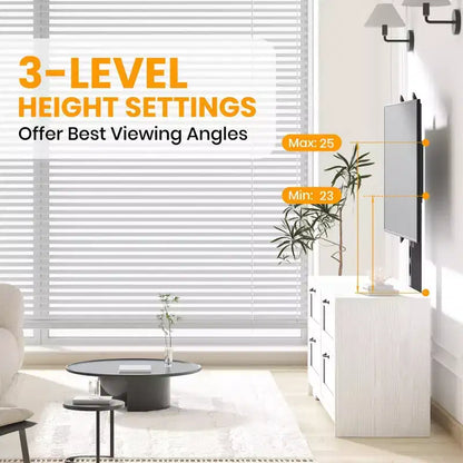 Meuble TV avec support et 4 tiroirs de rangement pour salon, chambre à coucher, compatible avec les téléviseurs de 32/45/55/65/75/80 pouces