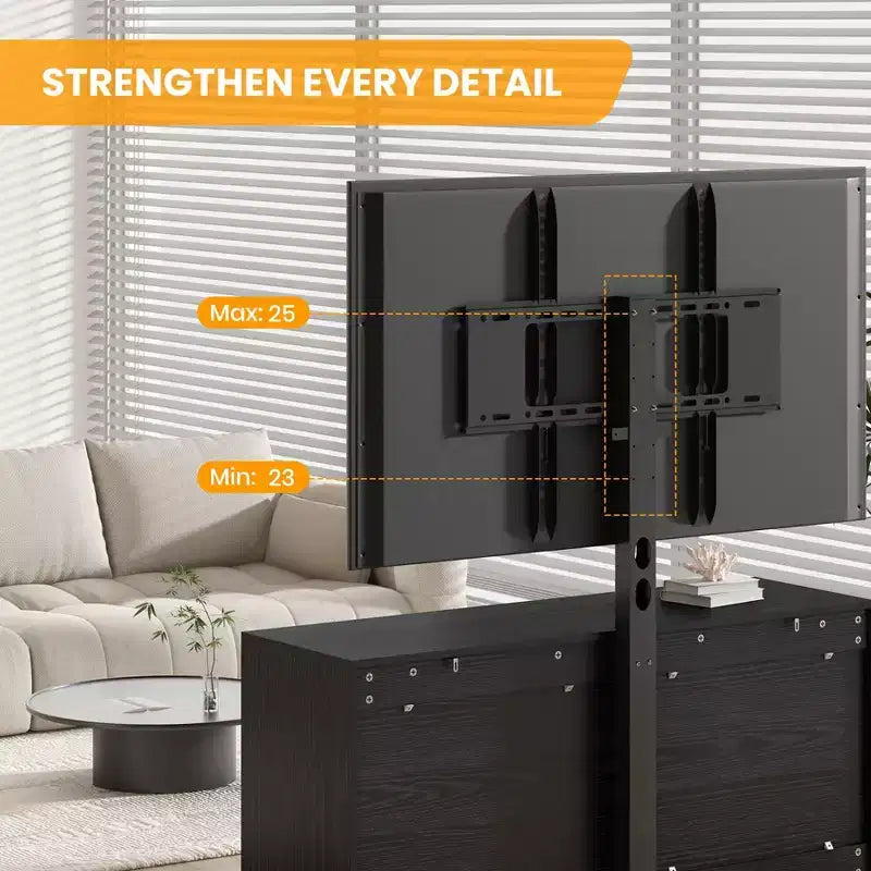 Meuble TV avec support et 4 tiroirs de rangement pour salon, chambre à coucher, compatible avec les téléviseurs de 32/45/55/65/75/80 pouces