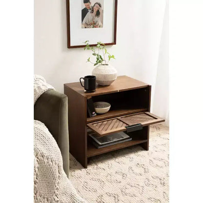 Table d'appoint en bois Mezzeta de Kate and Laurel, 22x14x22, marron