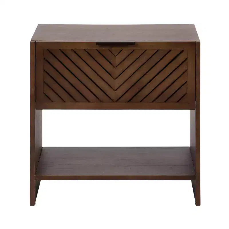 Table d'appoint en bois Mezzeta de Kate and Laurel, 22x14x22, marron
