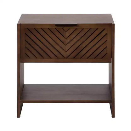 Table d'appoint en bois Mezzeta de Kate and Laurel, 22x14x22, marron