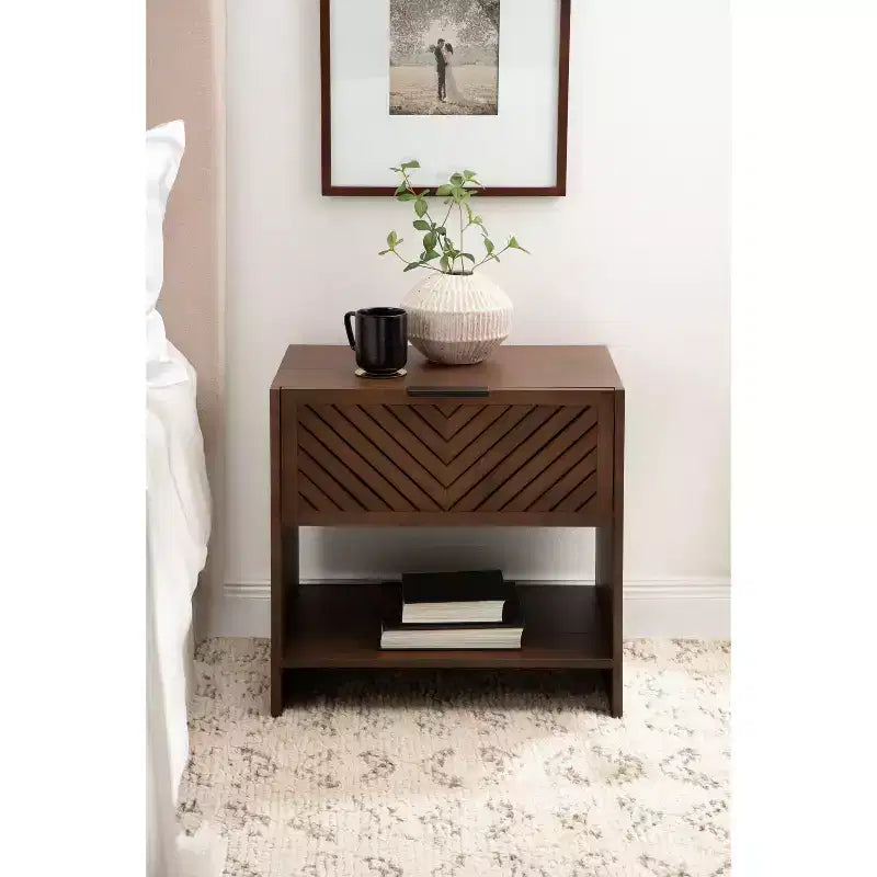 Table d'appoint en bois Mezzeta de Kate and Laurel, 22x14x22, marron