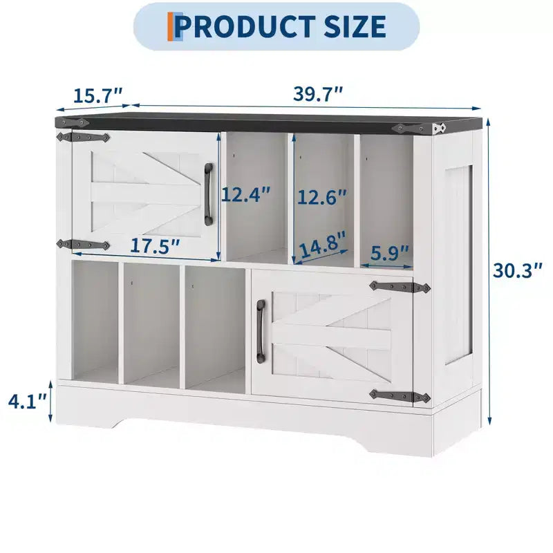 Meuble de rangement pour disques vinyles de 99 cm, meuble de lecture de disques vinyles en bois de style ferme avec armoire de rangement et 2 portes coulissantes pour salon ou chambre à coucher