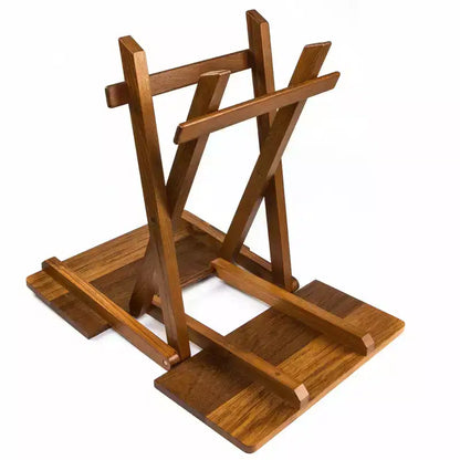 HomeRoots 19 Brown Solid Square Teak Folding Indoor Outdoor End Table