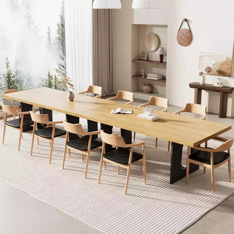 Longue Table à Manger pour 6-10 Personnes - Table de Cuisine, Table à Dîner Rectangulaire Moderne pour Cuisine, Salle de Conférence, Maison