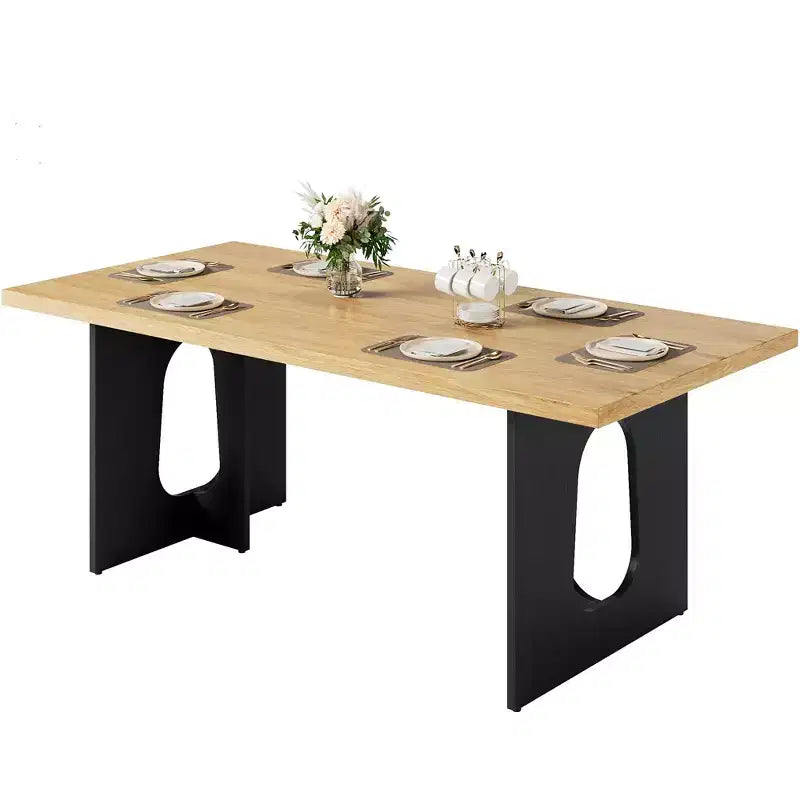 Longue Table à Manger pour 6-10 Personnes - Table de Cuisine, Table à Dîner Rectangulaire Moderne pour Cuisine, Salle de Conférence, Maison