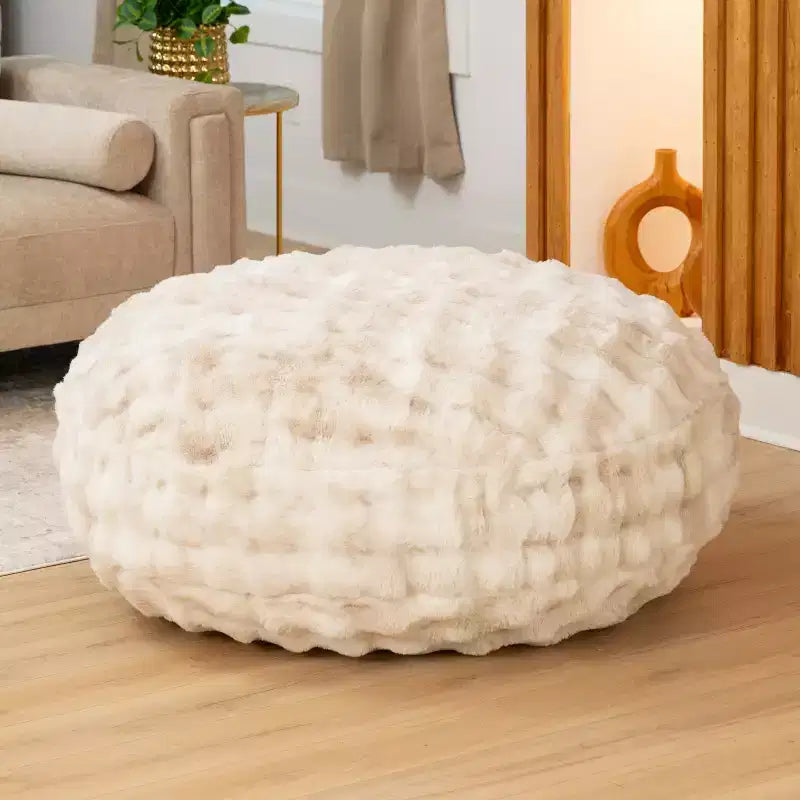 Raven-Symon Home Lil' Cuddler Cocoon Jr. Sac géant / Pouf relax en fausse fourrure pour enfants