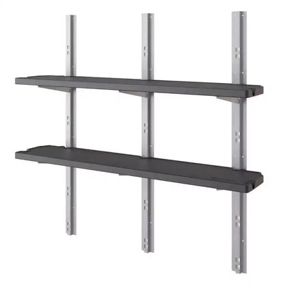 Suncast Kit de 8 étagères verticales pour abri de jardin, montage mural peu encombrant, rangement extérieur, noir