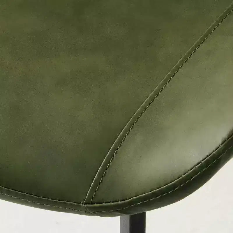 Lot de 2 chaises de salle à manger modernes en similicuir avec assise rembourrée et pieds en métal