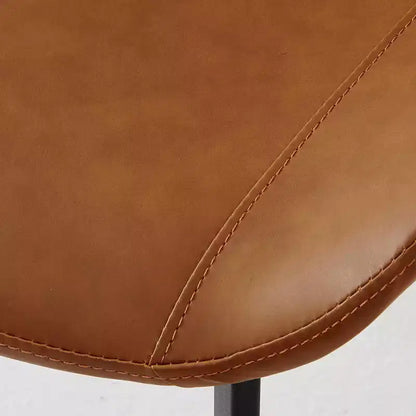 Lot de 2 chaises de salle à manger modernes en similicuir avec assise rembourrée et pieds en métal