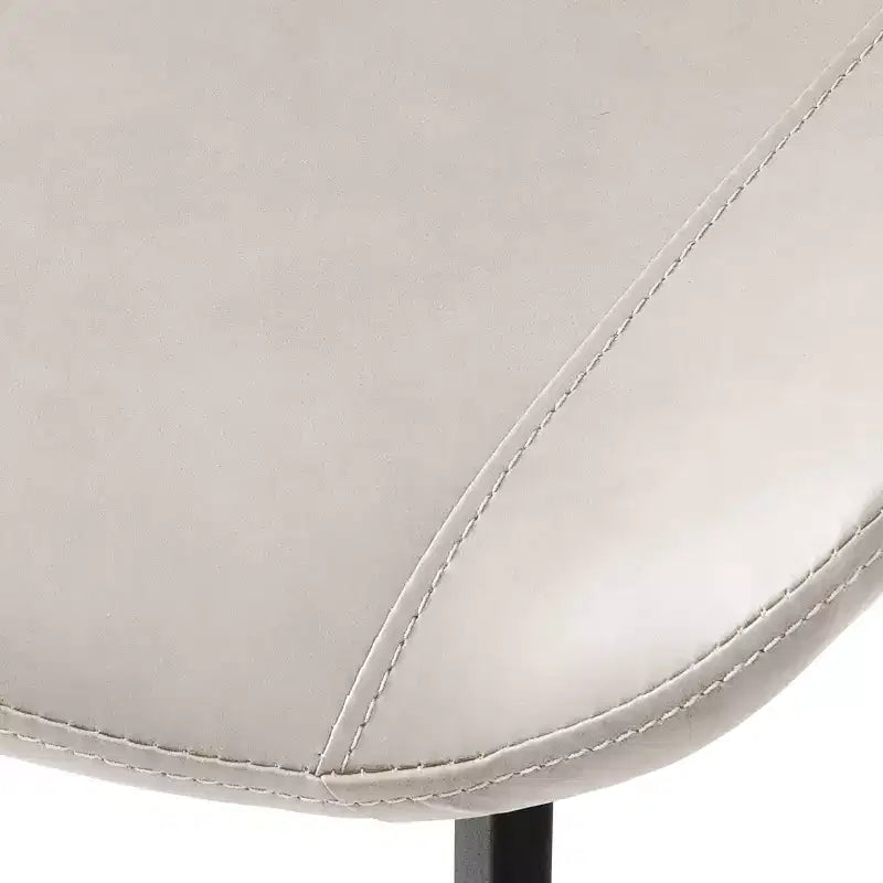 Lot de 2 chaises de salle à manger modernes en similicuir avec assise rembourrée et pieds en métal