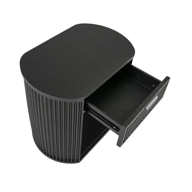 Table d'appoint 1 tiroir Hadley finition noire – Noir – iNSPIRE Q