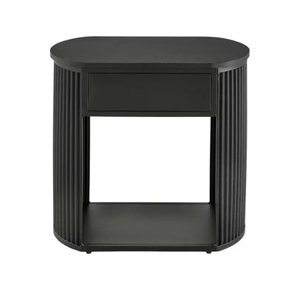 Table d'appoint 1 tiroir Hadley finition noire – Noir – iNSPIRE Q