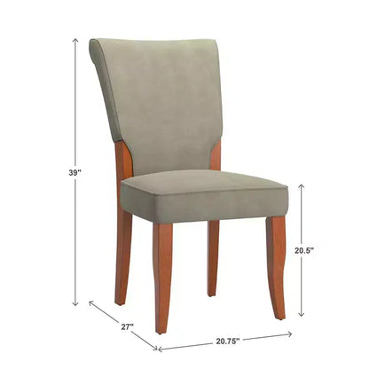 Chaises de salle à manger Parsons rembourrées en velours Pershing (lot de 2) - iNSPIREQ
